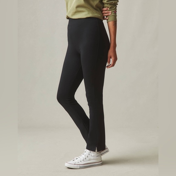 NEW American Giant Black Ponte Kick Flare Pant, Ankle Slits, Small Pocket M (10) - Picture 3 of 16